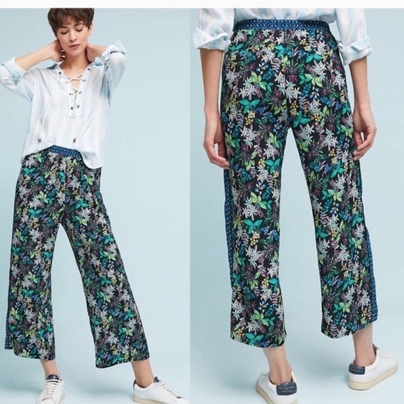 Anthropologie Ett Twa Rousseau Floral Pants SZ S - Picture 1 of 10